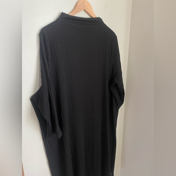 Eileen Fisher Washable Stretch Rib Funnel Neck Dress Easy Fit Knee Length Siz 3X - Picture 3 of 9